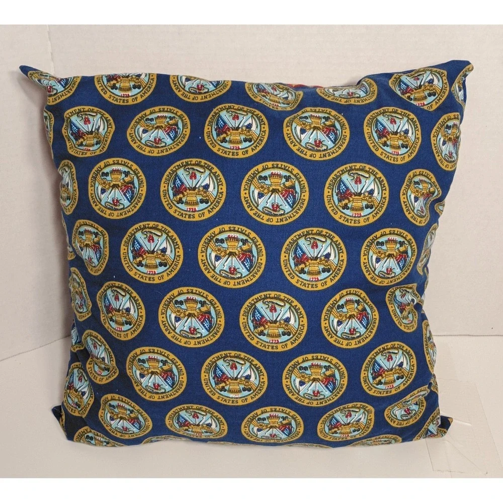 Vtg Handmade Pillow US Army Patriotic Americana Decor‎ 16